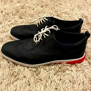 Cole Haan GrandEvolution Mens 11.5M Black and Red Wingtips